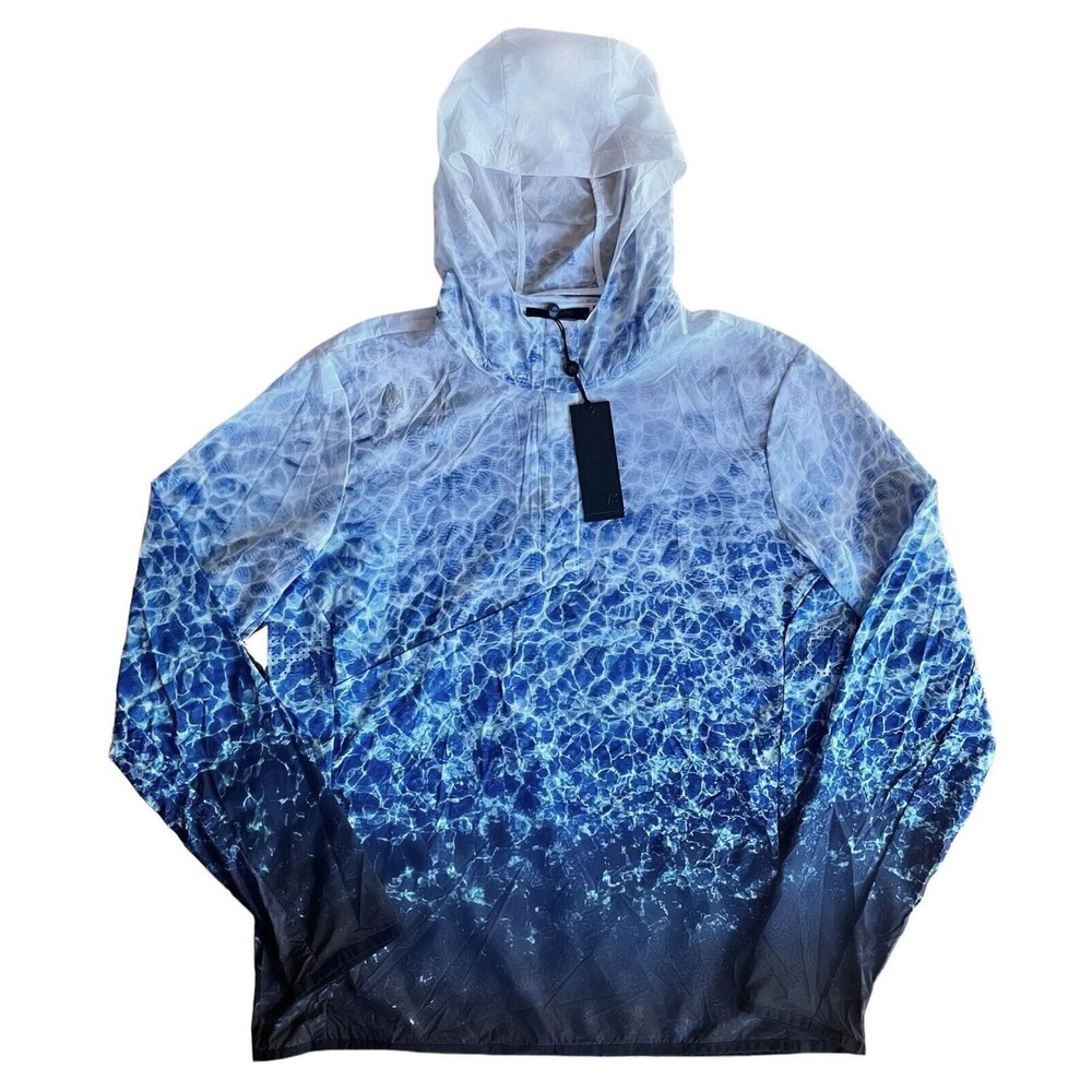 Greyson Golf NWT Newago Pac Lite Water Print 1/4 Zip Windbreaker Jacket Medium